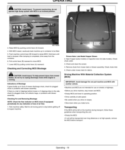Alternative view of John Deere 1400, 1420, 1435, 1445, 1550, 1565 Material Collection System (MCS) 600 Liter High Dump (North America) (010001-) Operator's Manual (OMTCU16532E)