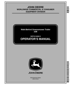 John Deere Walk-Behind Greensmower Trailer 22B Operator's Manual (OMTCU16928)