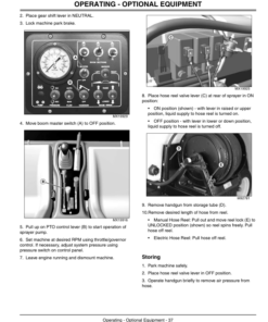 Alternative view of John Deere HD200 Sprayer Attachment Export Edition (030001-35100) Operator's Manual (OMTCU17727)