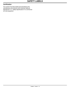 Alternative view of John Deere 1200H Bunker & Field Rake North America (010001-020000) Operator's Manual (OMTCU19469)