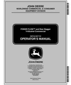 John Deere 14-Bushel Rear Bagger, Powerflow Operator's Manual (OMTCU19977)