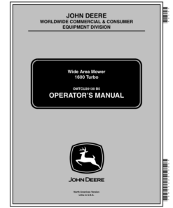 John Deere 1600 Wide Area Turbo Mowers (North America) (040001-050000) Operator's Manual (OMTCU20130E)