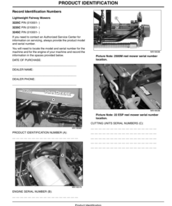 Alternative view of John Deere 3225C, 3235C & 3245C Lightweight Fairway Mowers Export Edtion (010001-030000) Operator's Manual (OMTCU20282)