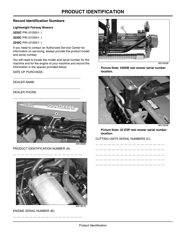 John Deere 3225C, 3235C & 3245C Lightweight Fairway Mowers Export Edtion (010001-030000) Operator's Manual (OMTCU20282) - Image 2