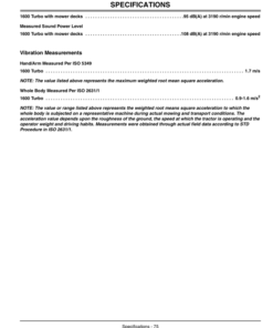 Alternative view of John Deere 1600 Wide Area Turbo Mowers Export Edition (040001-050000) Operator's Manual (OMTCU20675)