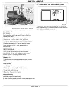 Alternative view of John Deere 1600 Wide Area Turbo Mowers (Series-II) Export Edition (050001-090000) Operator's Manual (OMTCU21160)