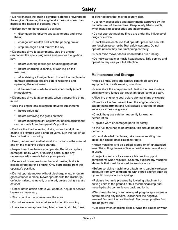 John Deere Mid Mount ZTrak 997 (060001-) Operator's Manual (OMTCU29413) - Image 2