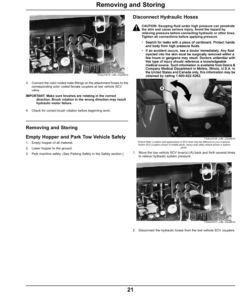 Alternative view of John Deere TC125Turf Collection System (North American) Operator's Manual (OMTCU30922)