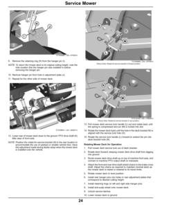 Alternative view of John Deere 60, 72 in. Side Discharge, 62 in. Rear Discharge & 60, 72 in. GLC side Discharge Decks for Front Mount Mowers (Export) Operator's Manual (OMTCU33446)