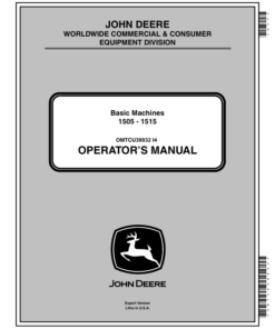 John Deere 1505 & 1515 Basic Machines Export Edition (170001-220000) Operator's Manual (OMTCU38832)
