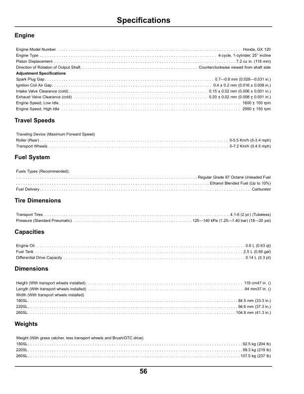 John Deere 180SL, 220SL & 260SL PrecisionCut Walk-Behind Greens Mowers North America (060001- )Order manual as OMTCU39933Only available as a Multi-Lingual documentEnglish / Spanish Operator's Manual (OMTCU39933) - Image 3