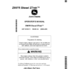 John Deere Z997R Diesel Max-Frame Ztrak (North America) (020001-) Operator's Manual (OMTCU40074E)