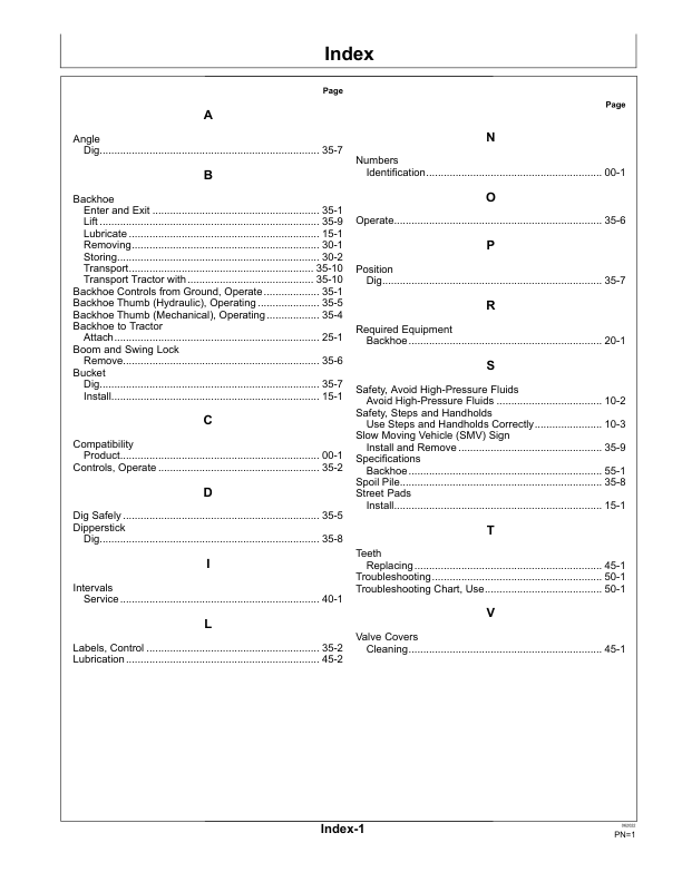 John Deere 370B Backhoe (North American Version) Operator's Manual (OMTR126999) - Image 2
