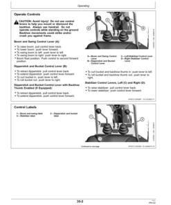 Alternative view of John Deere 370B Backhoe (Export Edition) Operator's Manual (OMTR127002)