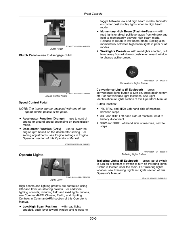 John Deere 9RX Tractors (Serial No. 825001-) Export Edition G3 Operator's Manual (OMTR131406) - Image 4