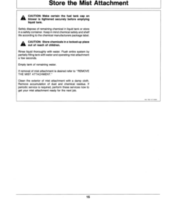 Alternative view of John Deere Mist Attachment Power Blower Operator's Manual (OMTY20522)