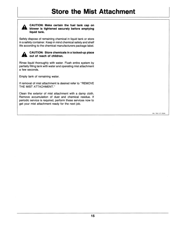 John Deere Mist Attachment Power Blower Operator's Manual (OMTY20522) - Image 2