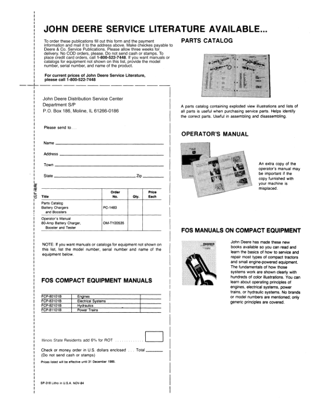 John Deere 80 AMP Battery Charger, Booster & Tester Operator's Manual (OMTY20535) - Image 2