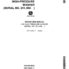 John Deere A18 High Pressure Washer Operator's Manual (OMTY20551)