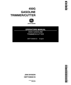 John Deere 450G Gas Trimmer/Cutter (Subs with OMM122063) Operator's Manual (OMTY20608)