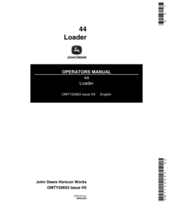 John Deere 44 Loaders Operator's Manual (OMTY20653)