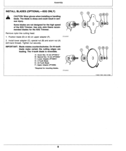 Alternative view of John Deere 82G & 83G Gasline Trimmer/Edgers (Subs with OMM122063) Operator's Manual (OMTY20665)