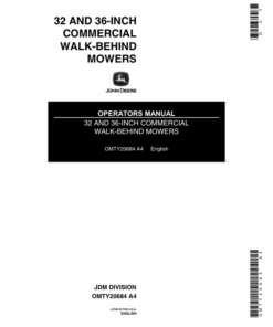 John Deere 32-, 36-Inch Commercial Walk-Behind Mowers Operator's Manual (OMTY20684)