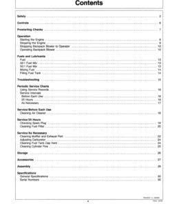Alternative view of John Deere 4E Power Blower Operator's Manual (OMTY20751)