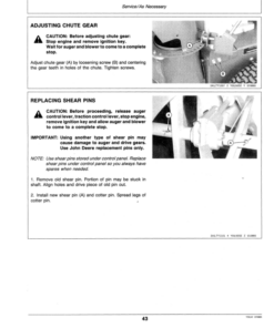 Alternative view of John Deere 522 Snow Blower Operator's Manual (OMTY20767)