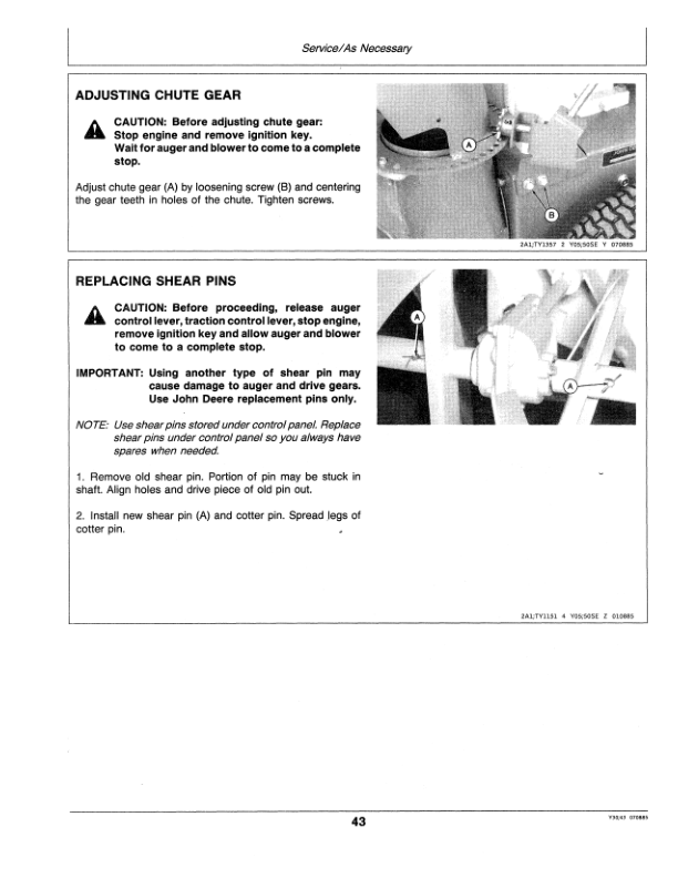 John Deere 522 Snow Blower Operator's Manual (OMTY20767) - Image 2