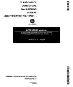 John Deere 32-, 36-Inch Commercial Rotary Mower Operator's Manual (OMTY20779)