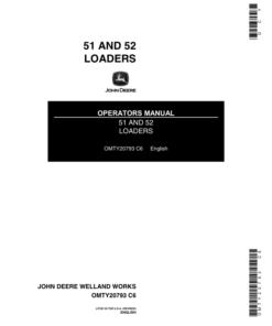John Deere 51 & 52 Loaders Operator's Manual (OMTY20793)