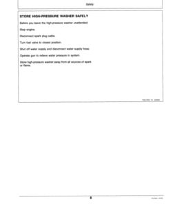Alternative view of John Deere 215, 225G Hi-Pressure Washer Operator's Manual (OMTY20844)