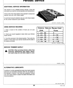 Alternative view of John Deere 85G Gasline Trimmer/Edgers (Subs with OMM122063) Operator's Manual (OMTY20867)