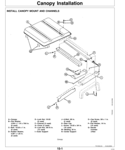 Alternative view of John Deere TY15721 Weather Enclosures for 655, 755, 855, 955 Tractors Operator's Manual (OMTY21562)