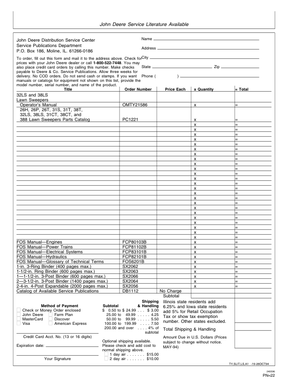 John Deere 32LS & 38LS Lawn Sweepers Operator's Manual (OMTY21586) - Image 2