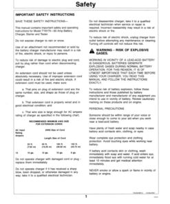 Alternative view of John Deere TY6179 (60/40/2 Amp) Battery Charger Operator's Manual (OMTY21615)