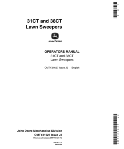 John Deere 31CT & 38Ct Lawn Sweepers Operator's Manual (OMTY21627)