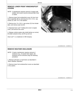 Alternative view of John Deere Weather Enclosures for 425, 445 & 455 Lawn & Garden Tractors Operator's Manual (OMTY24002)