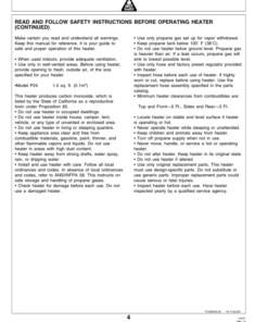 Alternative view of John Deere P24 LP Gas Portable Space Heater Operator's Manual (OMTY24004)