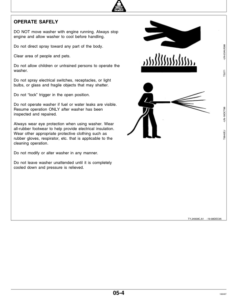 Alternative view of John Deere Model HR1750G, HR2000G High Pressure Washers Operator's Manual (OMTY24024)