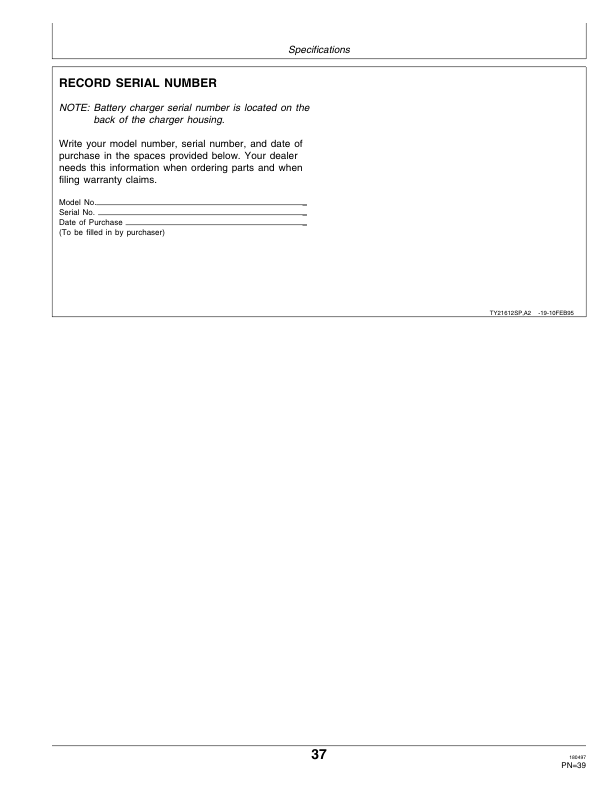 John Deere TY5159, CXTY5163 Battery Chargers Operator's Manual (OMTY24326) - Image 2