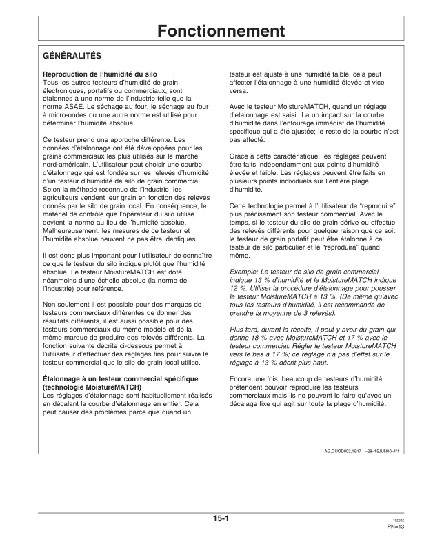 John Deere MoistureMATCH Grain Moisture Tester SW20300 Operator's Manual (OMTY25053) - Image 3