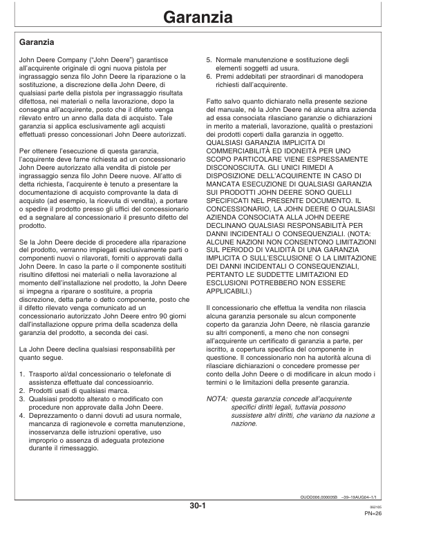 John Deere TY26087 Cordless Grease Gun Operator's Manual (OMTY26082) - Image 2