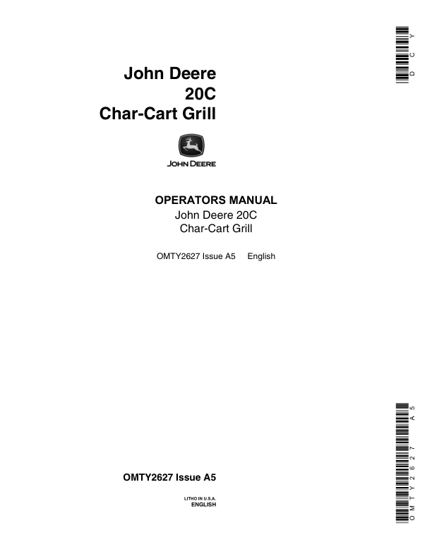 John Deere 20C Barbeque Grill Operator's Manual (OMTY2627)