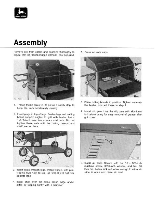 John Deere 20C Barbeque Grill Operator's Manual (OMTY2627) - Image 2