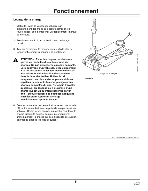 John Deere MagicLift Hydraulic Service Jacks - TY26313, TY26314 Operator's Manual (OMTY26293) - Image 2