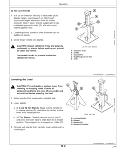 Alternative view of John Deere John Deere Heavy Duty Jack Stands - TY26315, TY26316, TY26317, TY26322 Operator's Manual (OMTY26296)