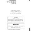 John Deere John Deere TY26318 10-Ton Air Jack Operator's Manual (OMTY26297)