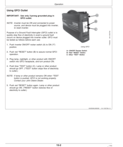 Alternative view of John Deere TY26330 Power Inverter 2000 Watt Operator's Manual (OMTY26361)